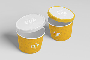 3oz Ice Cream Cup Mockup Set