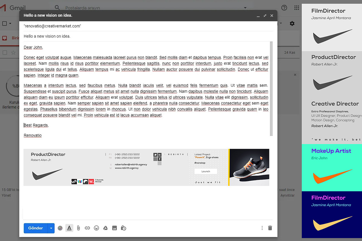Clean, Trend, Inovative E-Signature, an Email Template by Renovatio (Photo 4 of 5)