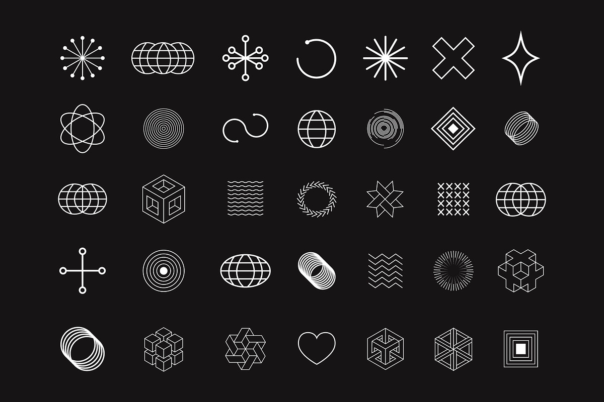 Retro geometric shapes. 120 elements, an Object Graphic by Getalo Viktoriia (Photo 6 of 9)