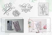 Floral Line Art Clipart, an Illustration by BalanceUA (Thumbnail 3 of 6)
