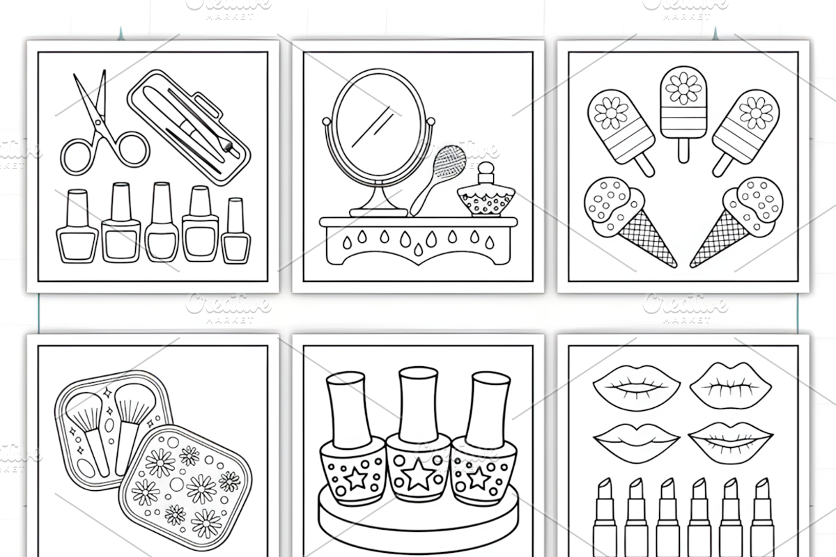 Beauty Stuff Coloring Book, a Decorative Illustration by Design Station (Photo 7 of 7)