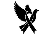 Cancer Awareness Ribbon Silhouette, a Healthcare Illustration by Designer_Momina (Thumbnail 16 of 16)