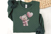 Pink Cute Blush Teddy Bear png, an Illustration by Watercolor design (Thumbnail 8 of 11)