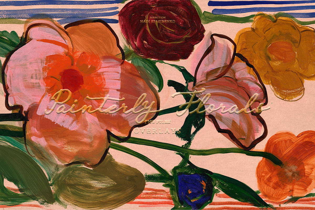 Painterly Florals, a Background Graphic by nadispasibenko (Photo 6 of 9)