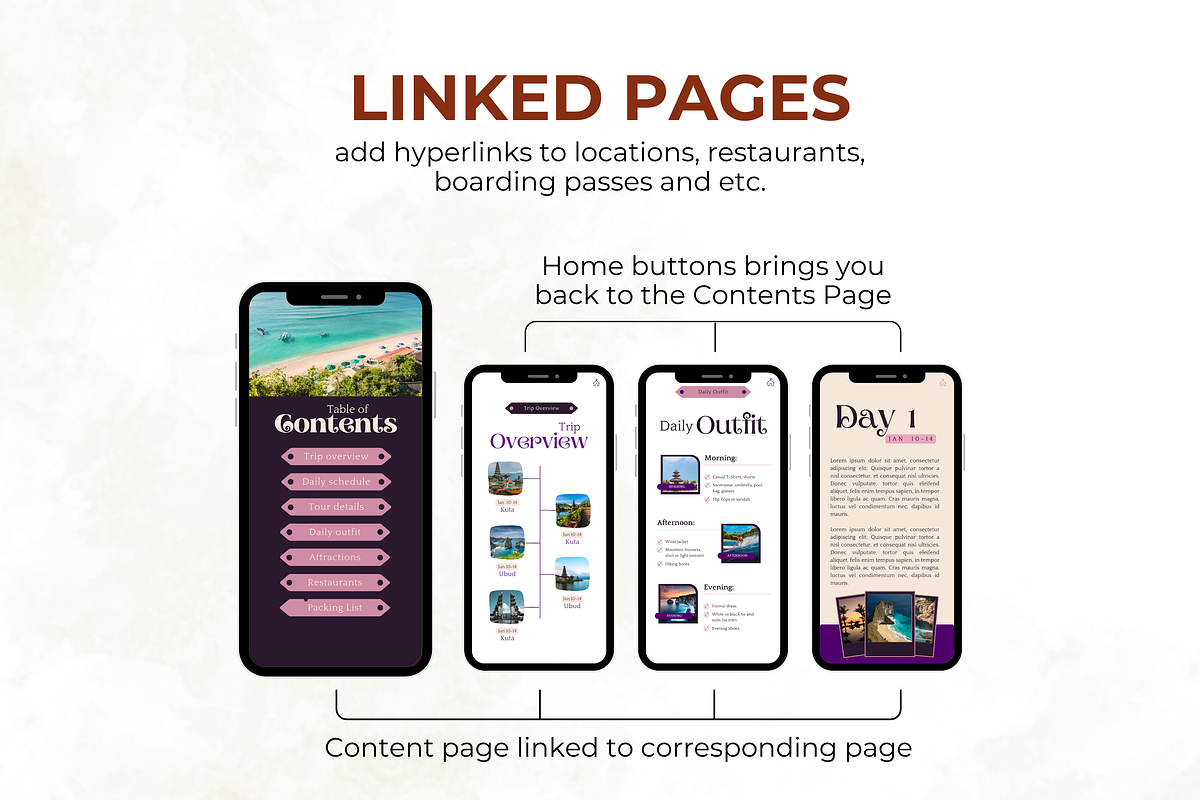 Bali Trip Itinerary Template, a Templates & Theme by Digital By Nikoleta (Photo 2 of 11)