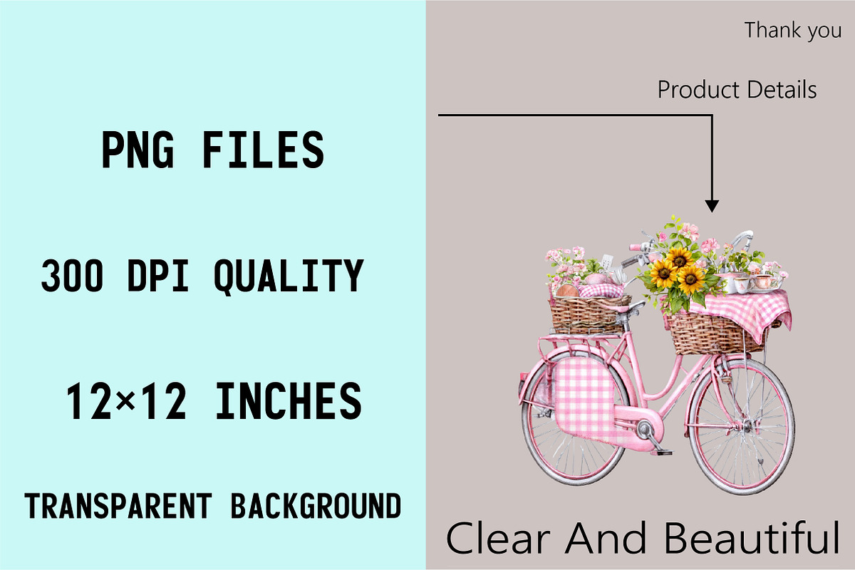 Bohemian Pink Gingham Summer Clipart, an Illustration by SVGArt (Photo 6 of 9)