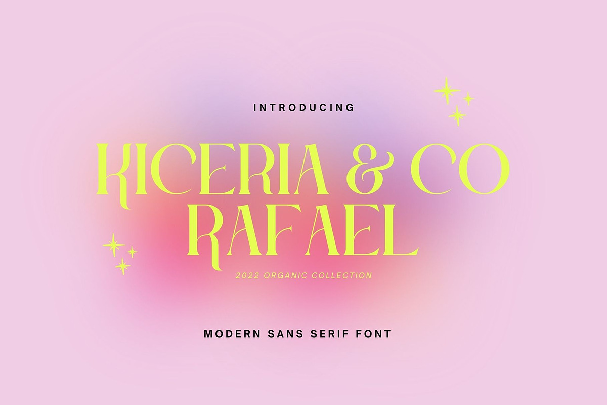 Kiceria & Co Rafael, a Sans Serif Font by Aditastudios (Photo 1 of 7)