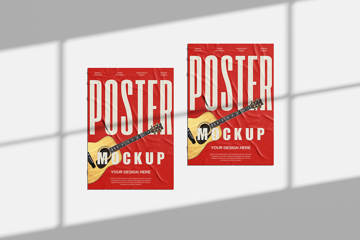 Wall Poster Mockup, an Advertising Mockup by bimockup (Photo 2 of 6)