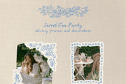 Secret Tea Party clip art set, a Decorative Illustration by Cute Atelier (Thumbnail 5 of 9)
