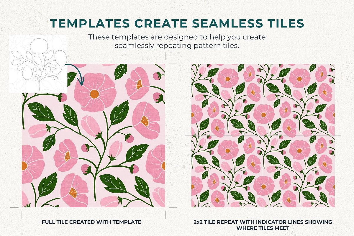 6 Seamless Pattern Templates (Vol 1), a Pattern Graphic by Fern & Quill (Photo 5 of 12)