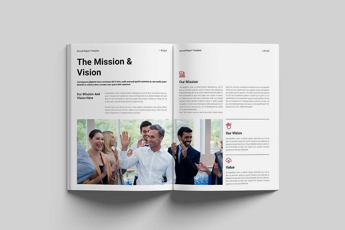 Annual Report Template, a Brochure Template by GoldenGrid Studio (Photo 4 of 10)