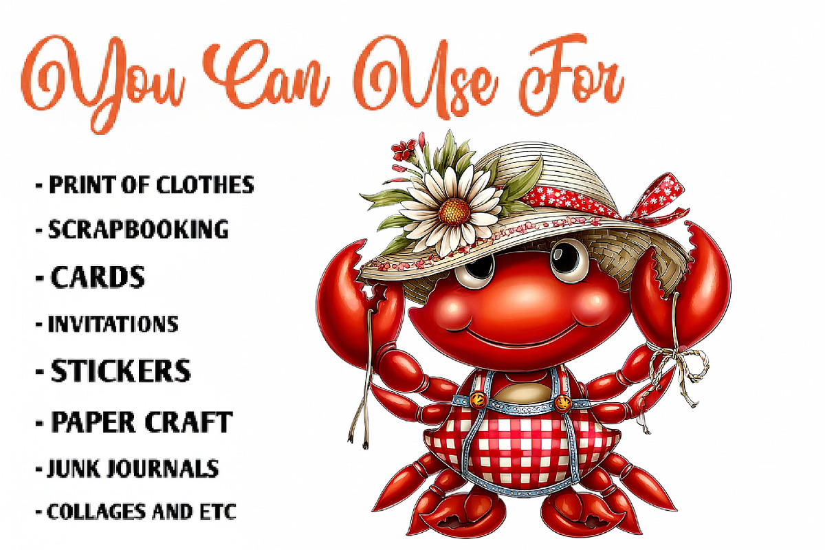 Whimsical Summer Crub Clipart, an Illustration by CreationArt (Photo 2 of 7)