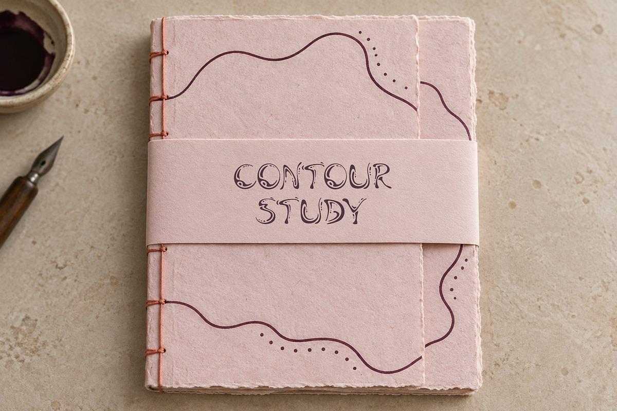 Mollumi Biomorphic Contour Font, a Blackletter Font by Graphic Spirit (Photo 4 of 8)