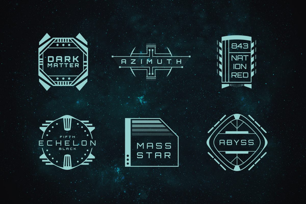 18 Sci-Fi Badges, a Branding & Logo Template by Tugcu Design Co. (Photo 4 of 5)