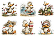 Whimsical Summer Duck Clipart, an Illustration by Dream Creation (Thumbnail 4 of 6)