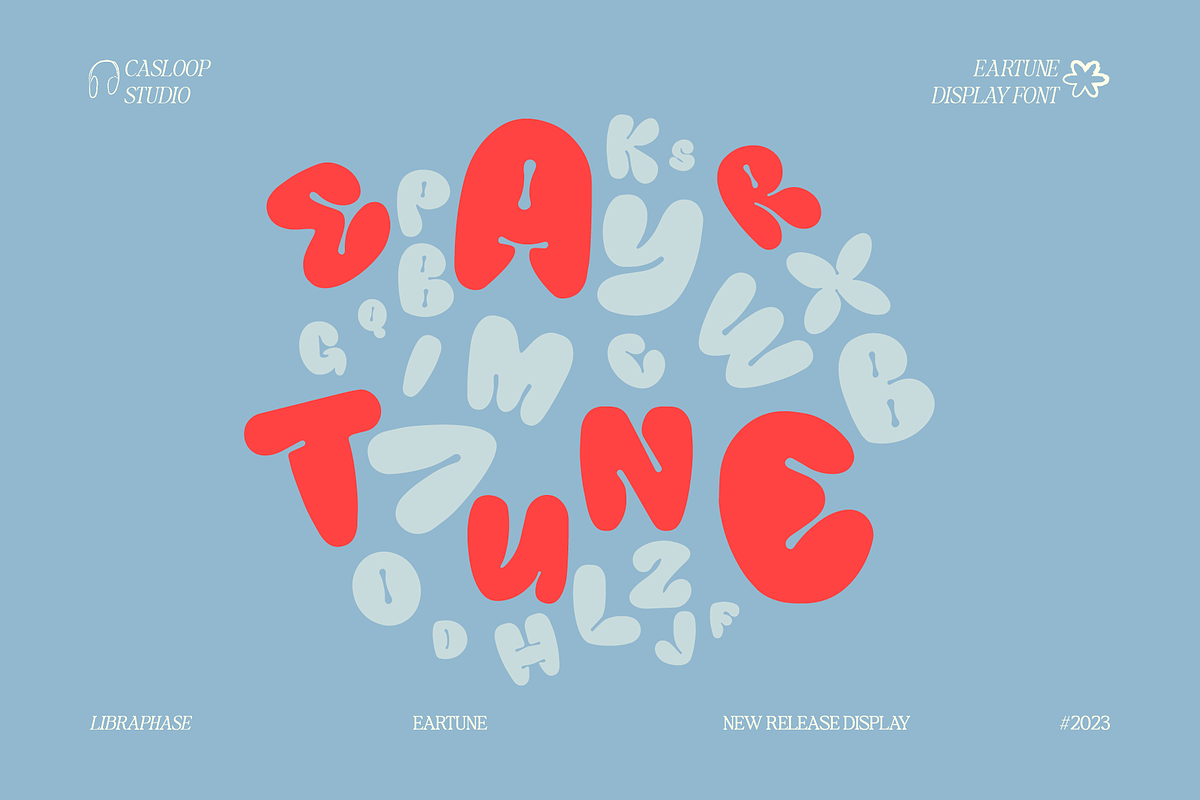Eartune Display Typeface, a Handwritten Font by Casloop Studio (Photo 1 of 16)