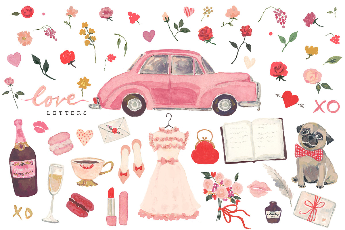 Valentines Love Clipart Graphics, an Illustration by RhianAwni (Photo 1 of 2)