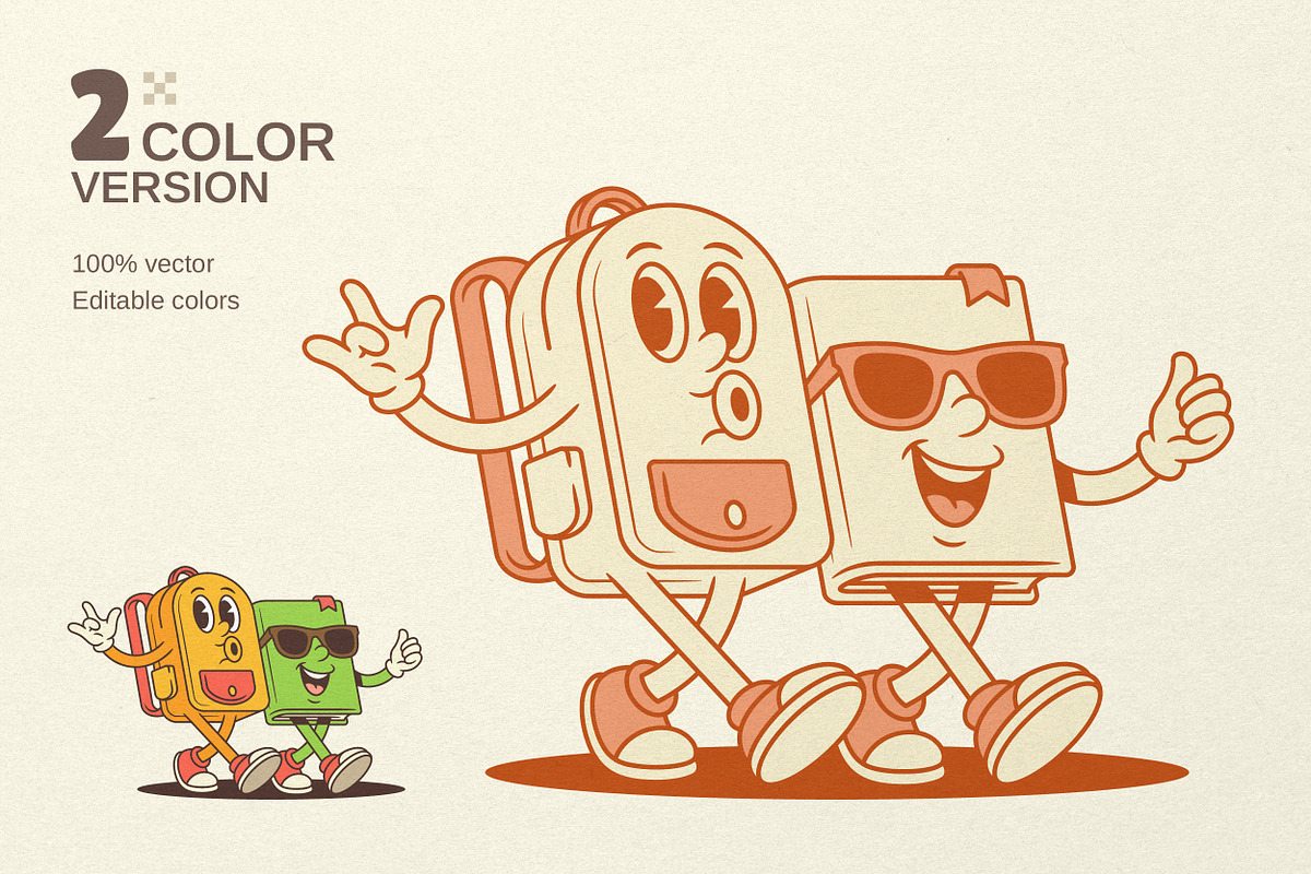 Backpack Cartoon Mascot Character, an Education Illustration by Vasya Kobelev (Photo 7 of 8)