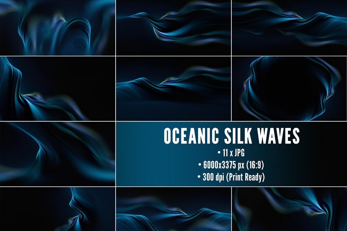 Oceanic Silk Waves, a Background Graphic by BazziBa♥ (Photo 1 of 5)