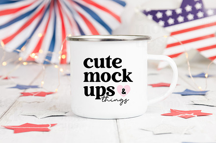 4th July Camping Mug Mockup
