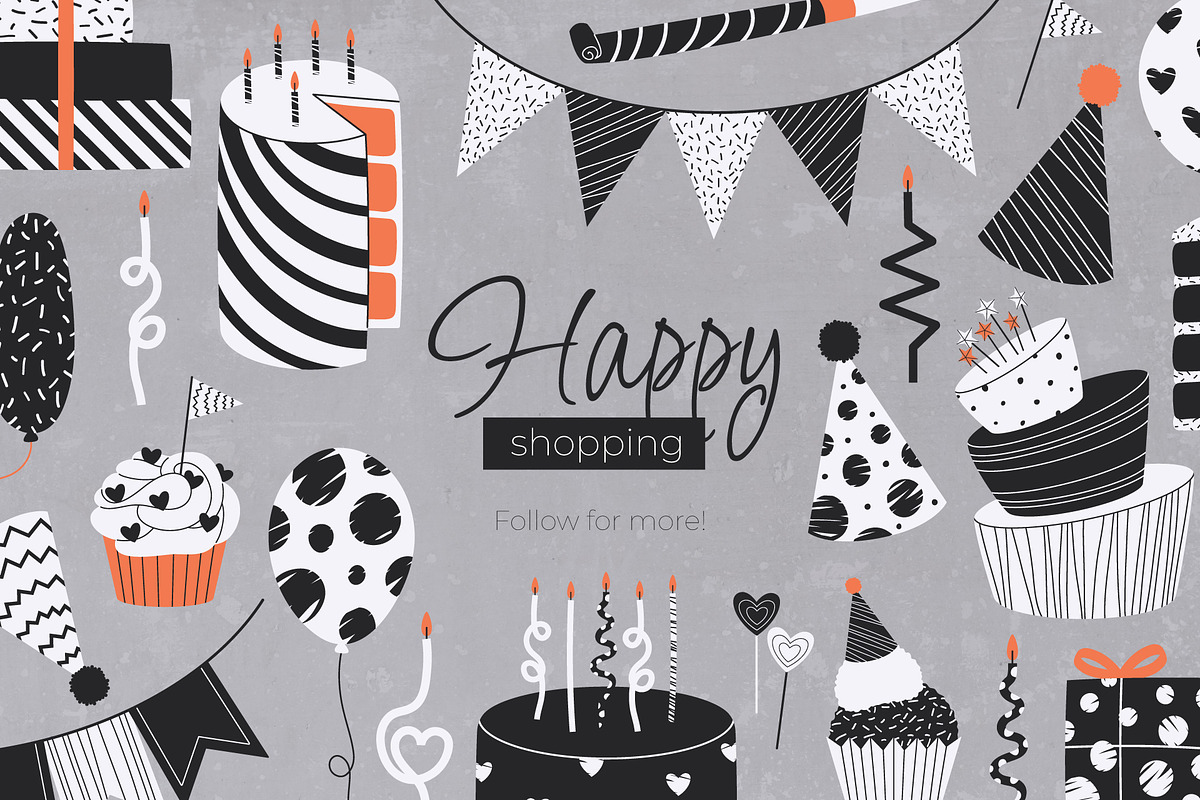 Birthday Clipart, Cards & Patterns, an Object Graphic by Panna Limon Store (Photo 7 of 7)