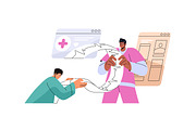 Online medicine, pharmacy store set, a Healthcare Illustration by PaperTrident (Thumbnail 2 of 13)