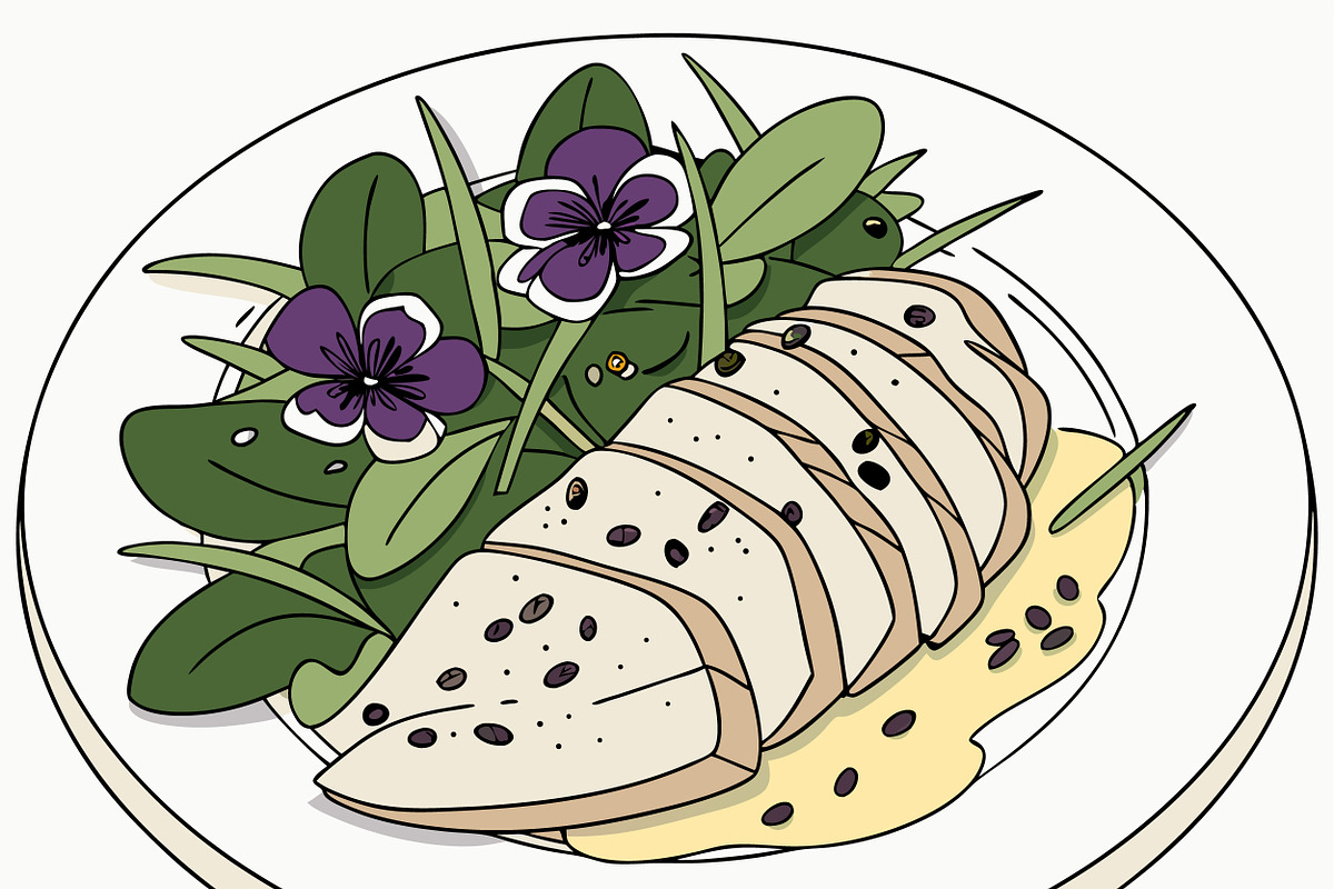 Delicious sliced chicken breast, a Food Illustration by SouravDesign (Photo 3 of 3)