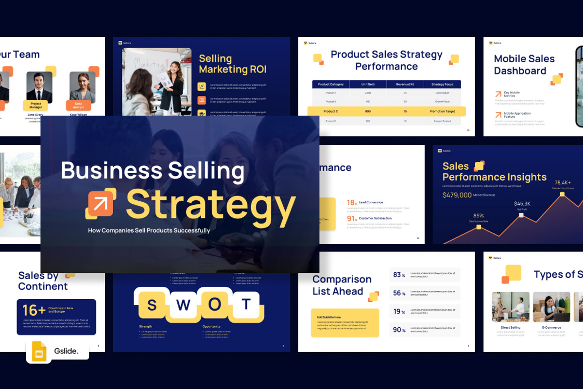 Business Selling Google Slides, a Presentation Template by Loin Studio (Photo 1 of 4)