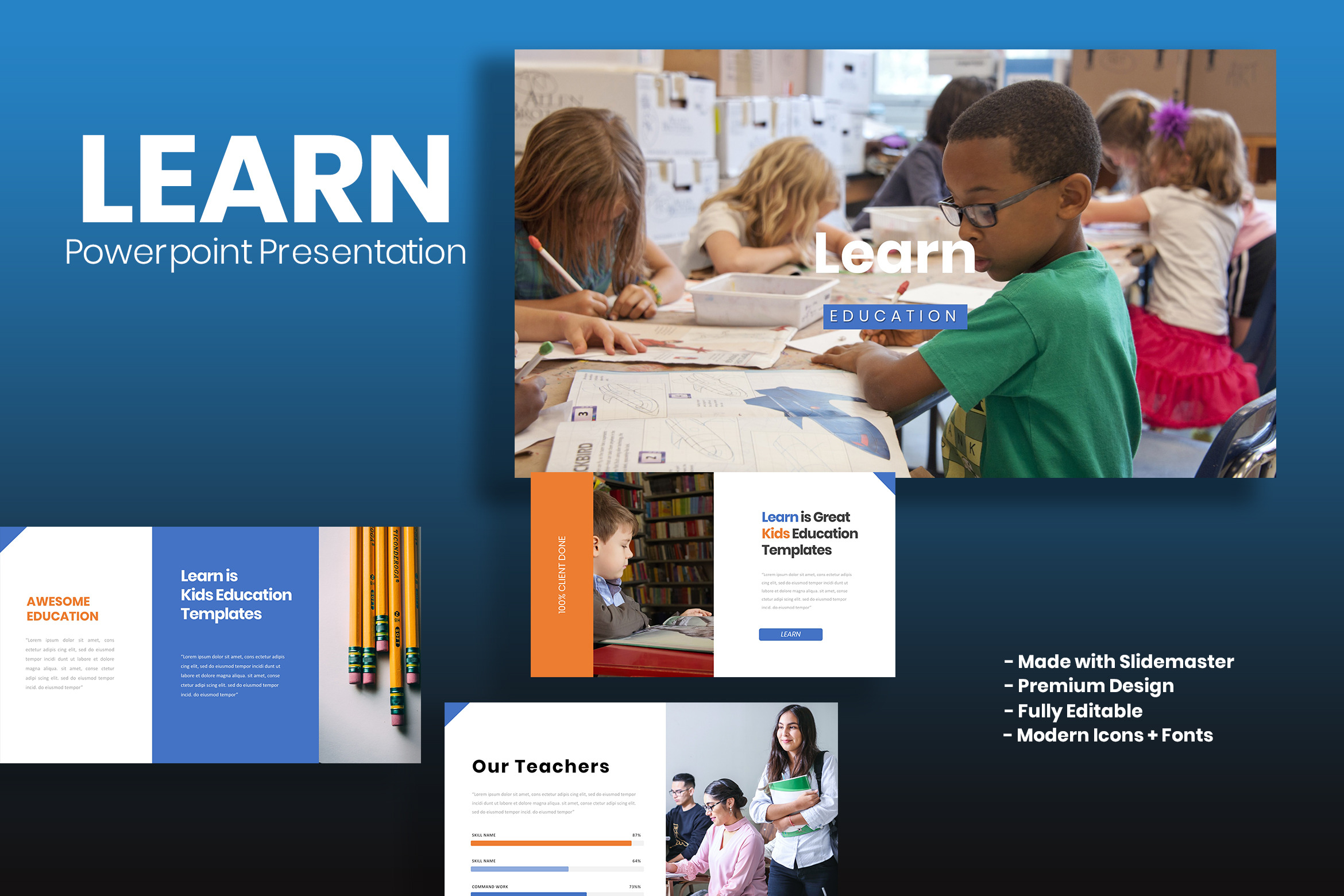 Learn - Powerpoint Template, a Presentation Template by AQR Studio