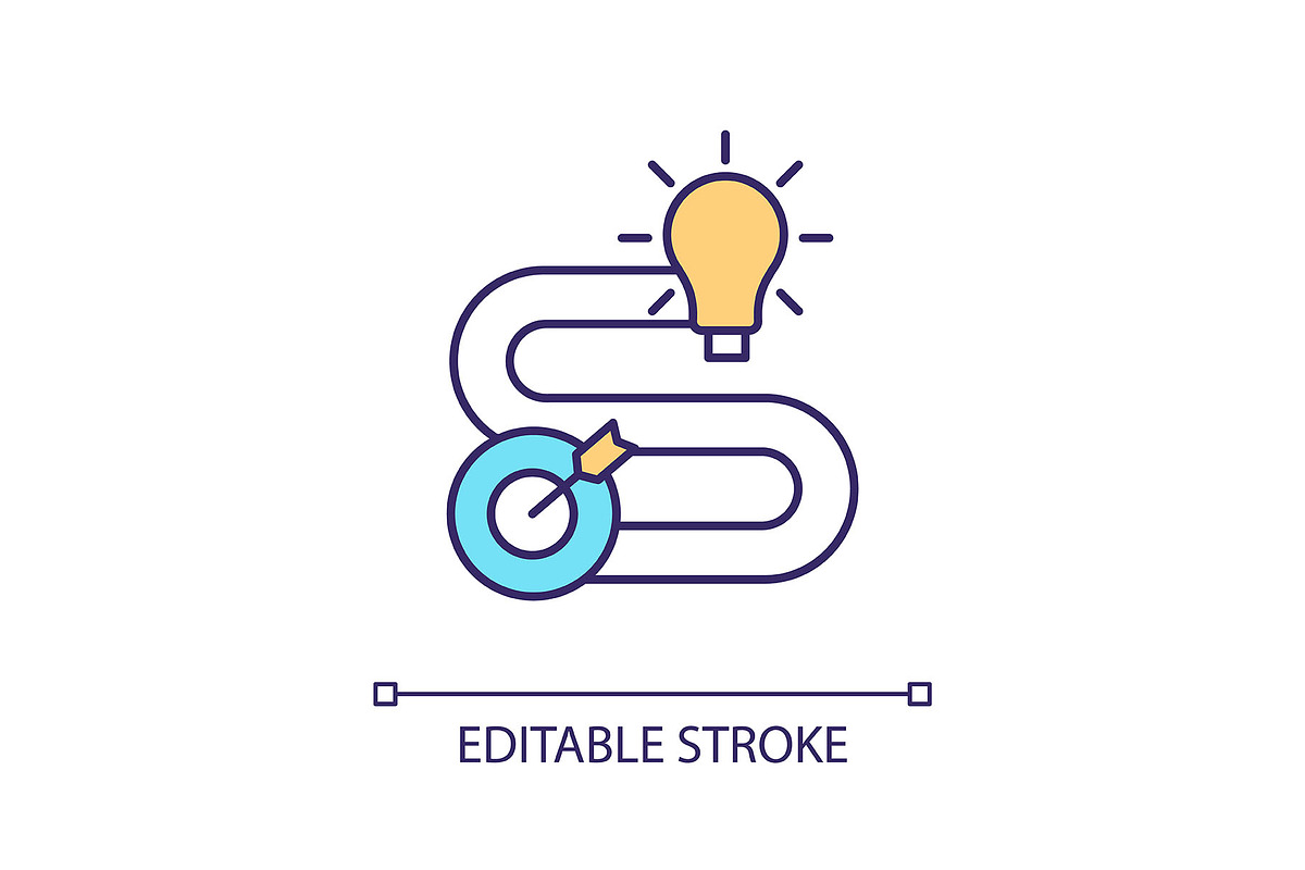 Way from idea to realization RGB, an Outline Icon by IMG Visuals