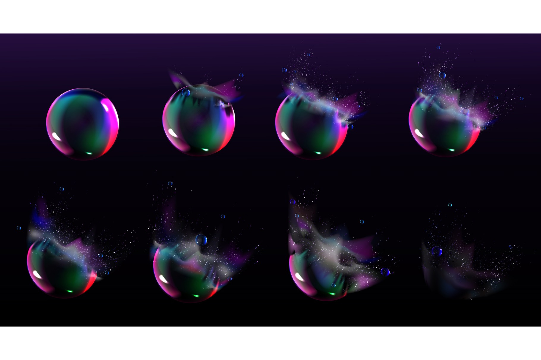 Soap bubble burst sprites for game, an Object Graphic by art PVP - market