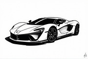 Supercar Silhouette Bundle, an Illustration by Designs_River (Thumbnail 4 of 9)