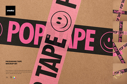 Packaging Tape Mockup Set, a Packaging Mockup by creatsy5