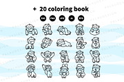 Gorilla Clipart Set, an Animal Illustration by Palau (Thumbnail 11 of 12)