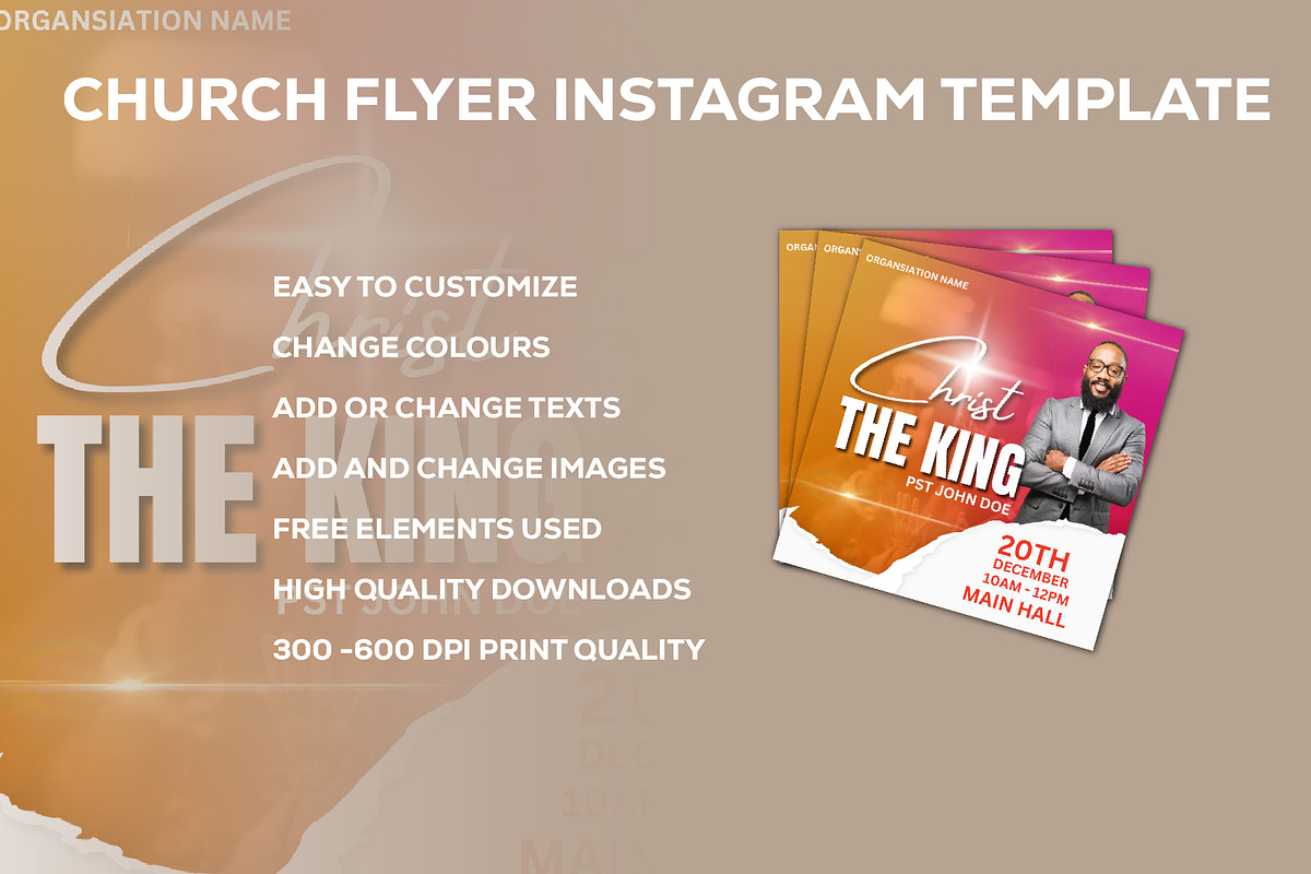 Church Flyer Canva Template, a Social Media Template by Sipi_Graphics (Photo 2 of 3)