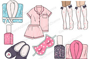 My Weekend Clipart | Self Care, an Object Illustration by GlamArtZhanna (Thumbnail 3 of 3)