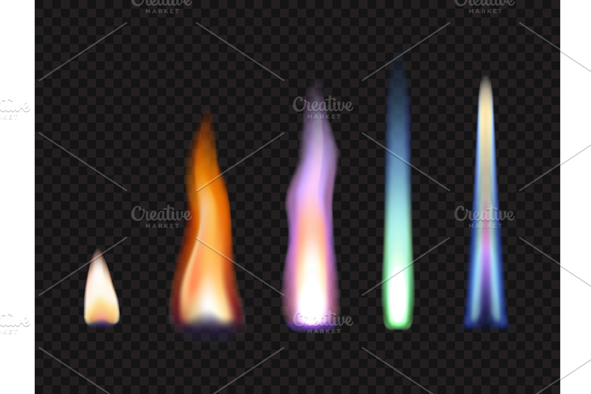 Fire flames of gas, an Illustration by Vector Tradition