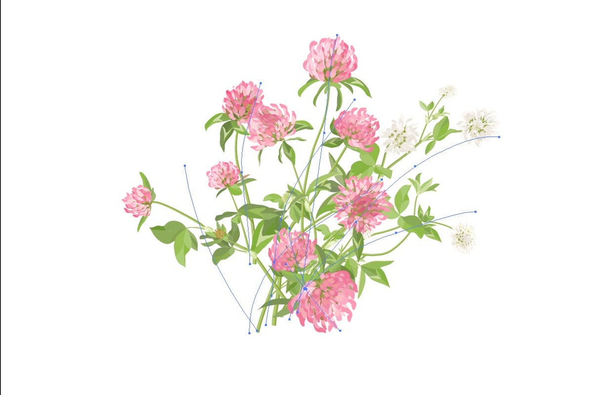 Vector object brushes. Clover preview 3