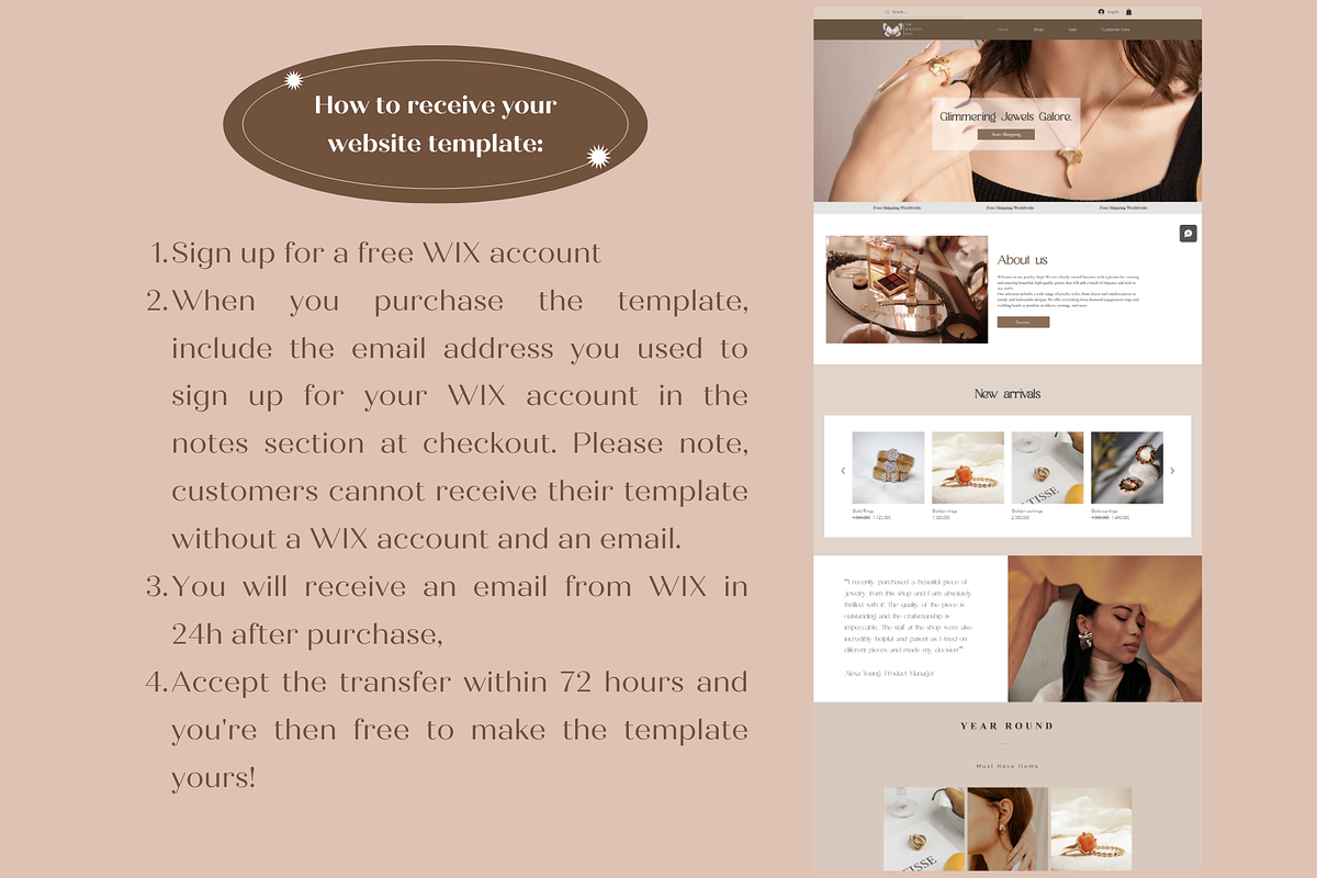 Wix Website Template E-commerce, a Wix Template by Wixify Studio (Photo 8 of 10)