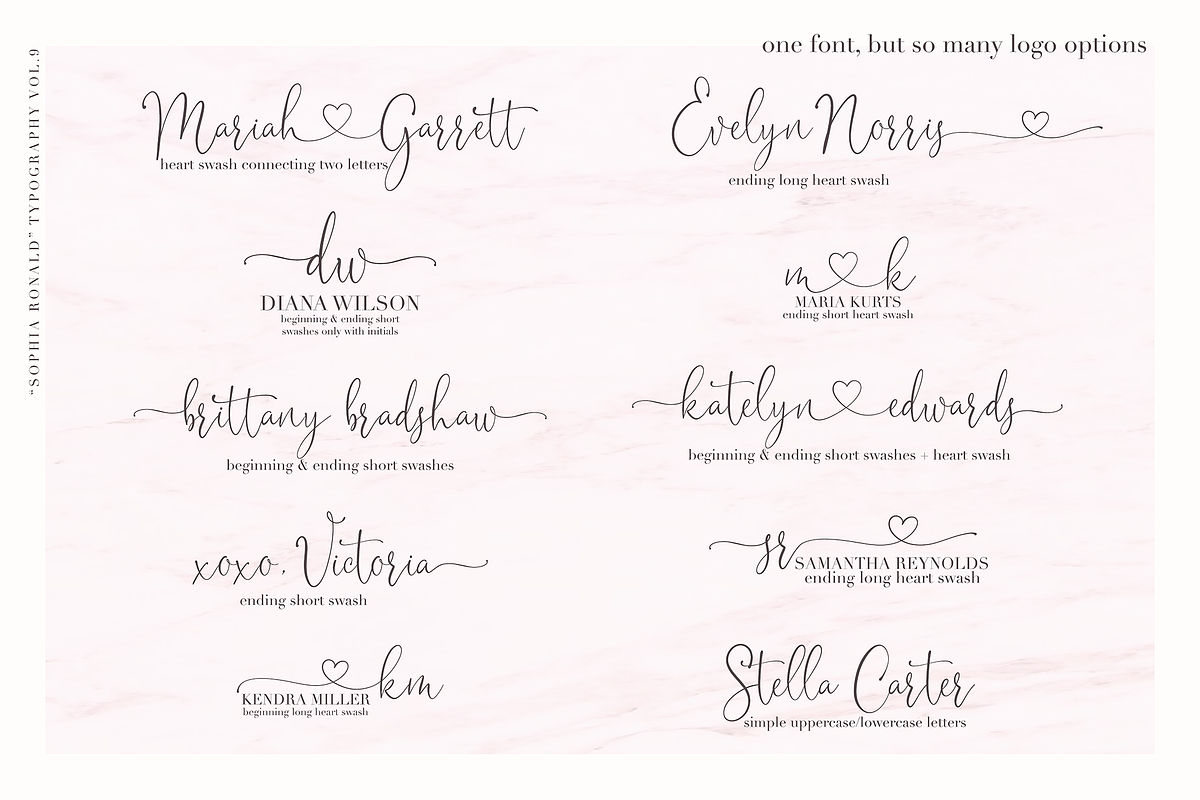 Sophia Ronald // Lovely Script Font, a Script Font by PeachCreme (Photo 8 of 22)