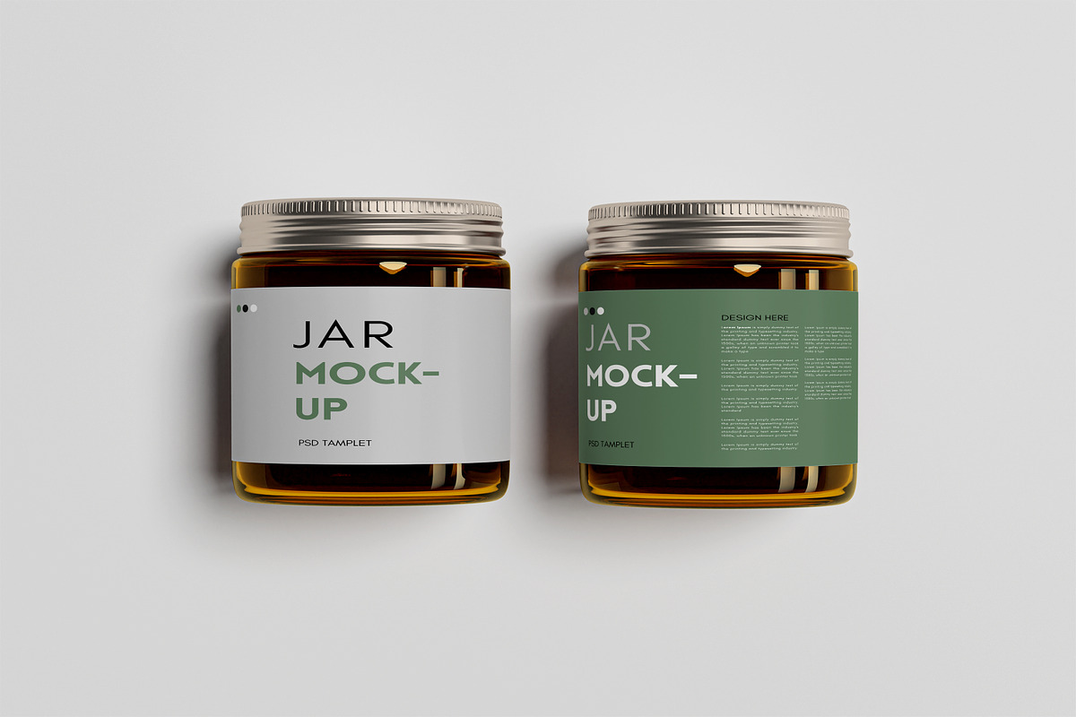 Glass Jar Mockups, a Cups & Container Mockup by graphic_keY (Photo 8 of 9)