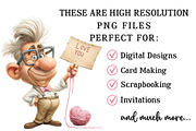 Whimsical Valentine Grandpa Clipart, an Illustration by OK Design (Thumbnail 5 of 6)