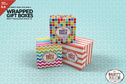 Wrapped Gift Boxes Packaging Mockup, a Packaging Mockup by INCDesign (Thumbnail 1 of 7)