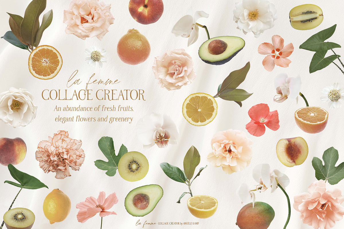 La Femme collage creator women fruit, an Object Graphic by Angele Kamp (Photo 10 of 11)