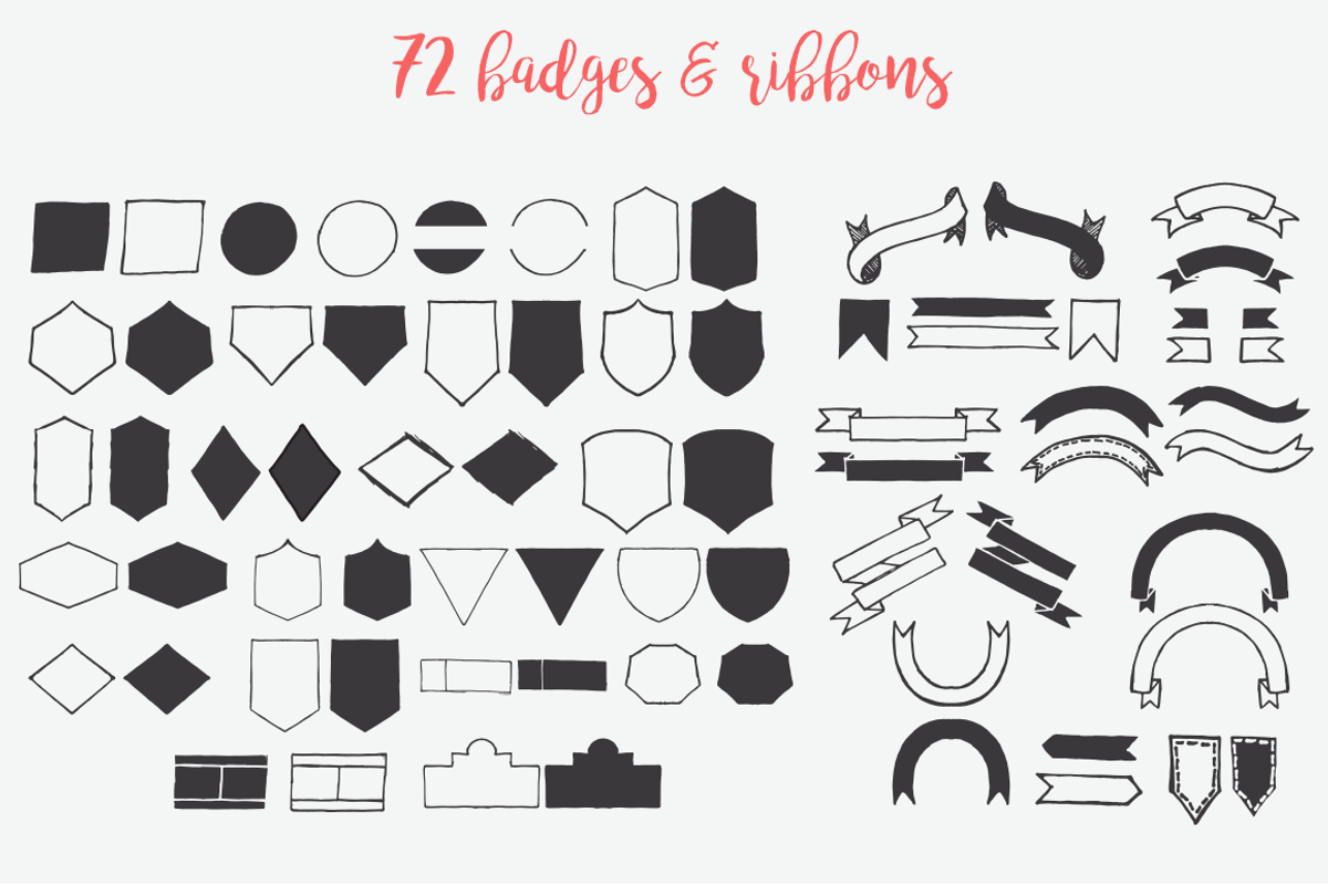 Big Hand Drawn Logo Kit, a Branding & Logo Template by Brandi Lea Designs (Photo 13 of 32)