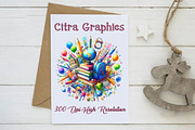 Back to School PNG Clipart Bundle, a Graphic by CitraGraphics (Thumbnail 3 of 6)