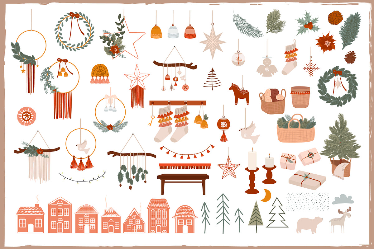 Boho Christmas, warm & cozy, a Seasonal Illustration by Mio Buono (Photo 3 of 17)