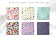 Macarons and blueberry 3, a Pattern Graphic by Yummy (Thumbnail 3 of 10)