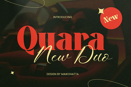 Quara - Font Duo Typeface, a Serif Font by MaikoHatta