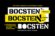 Bocsten – Splashed Stencil Font, a Sans Serif Font by Drizy (Thumbnail 2 of 9)
